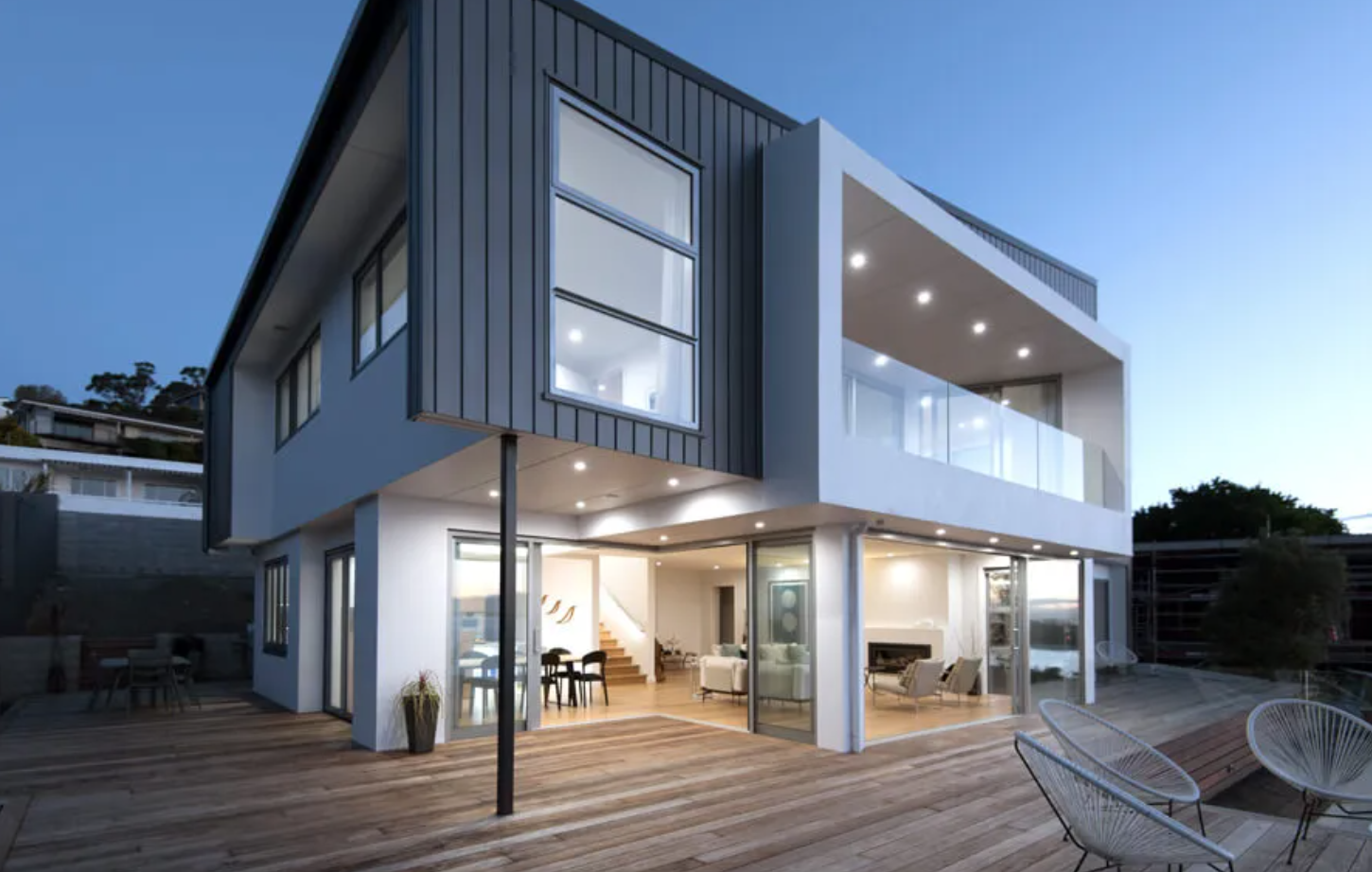 Modern residential home showcasing Flashclad aluminium cladding with clean lines and contemporary design.