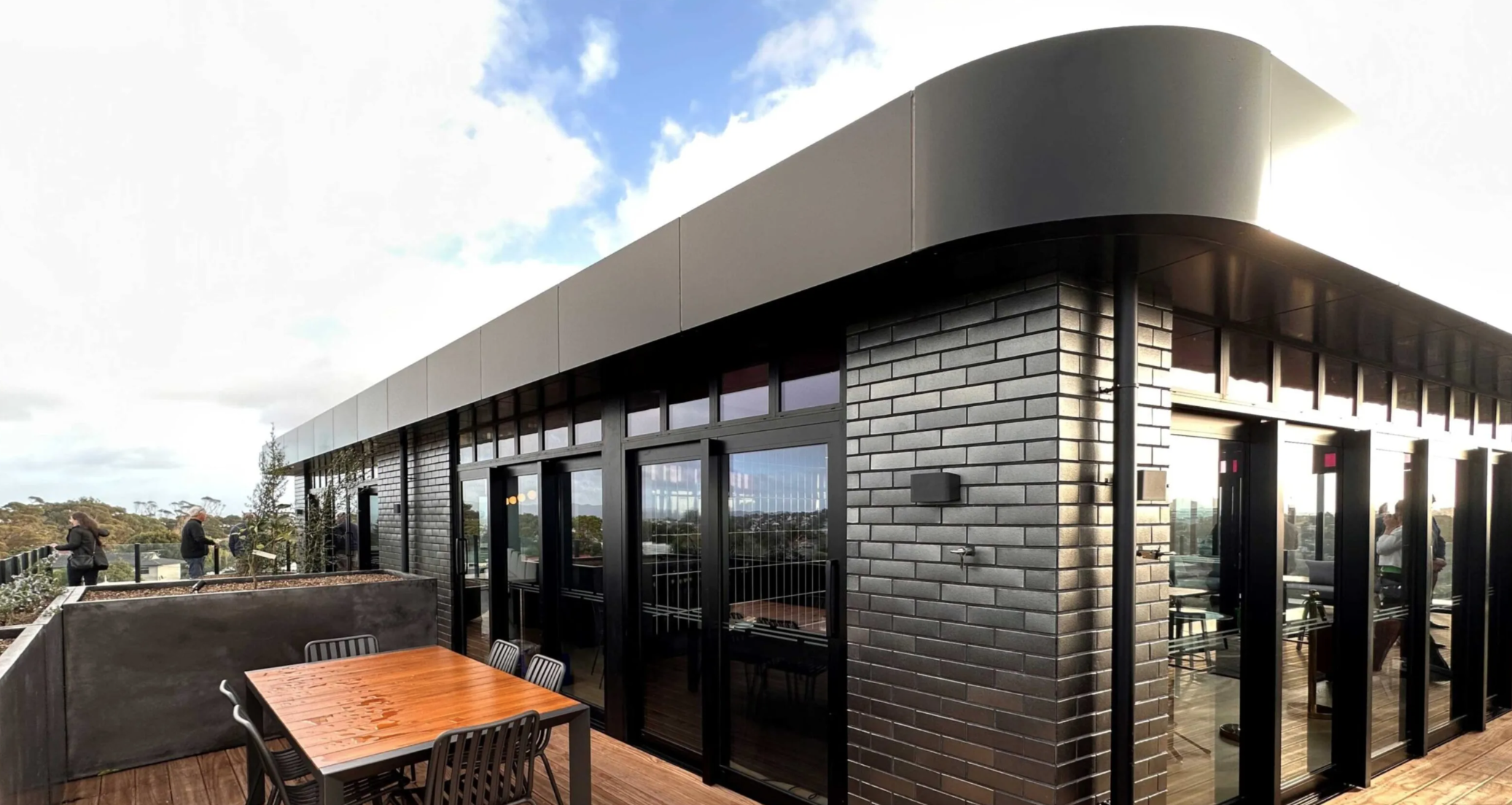 Close-up of a modern Aluminium Composite Panel