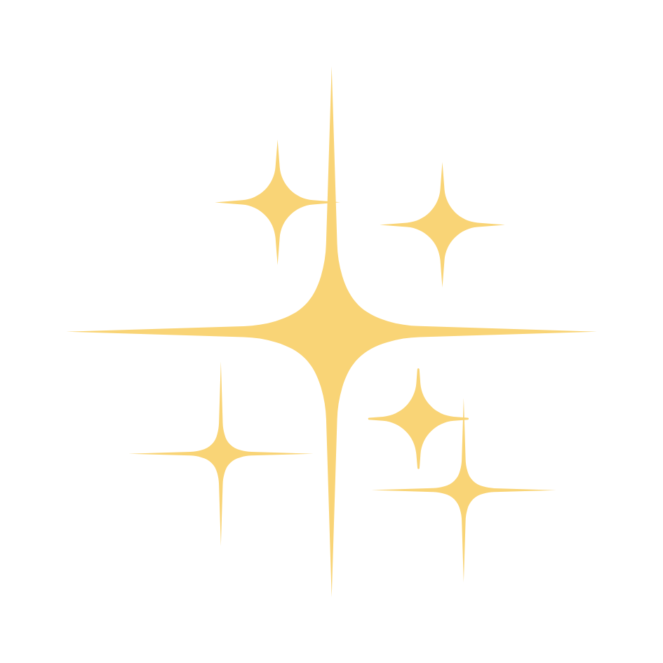 Gold sparkling stars and cross shape on a black background.