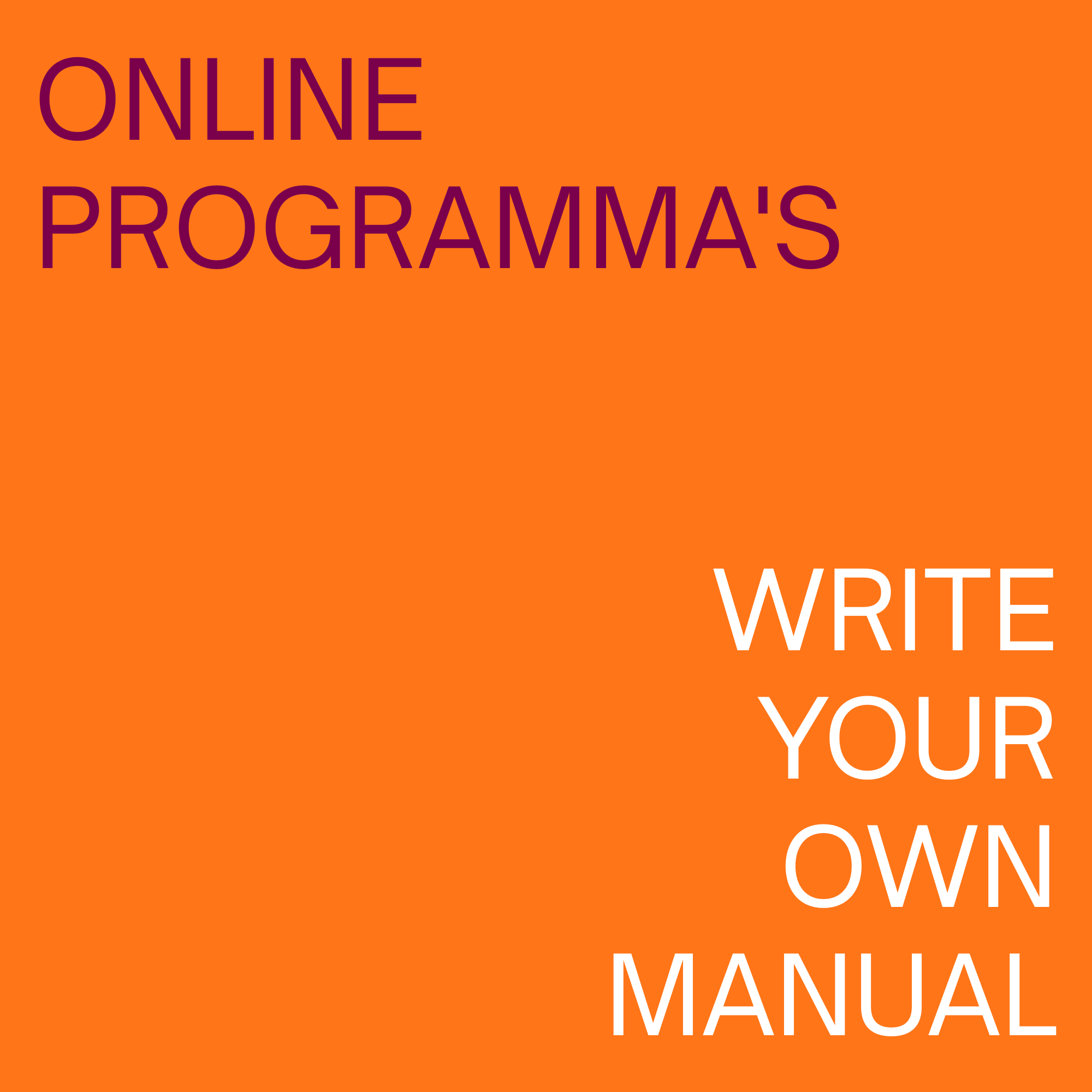 voorpagina online programma's