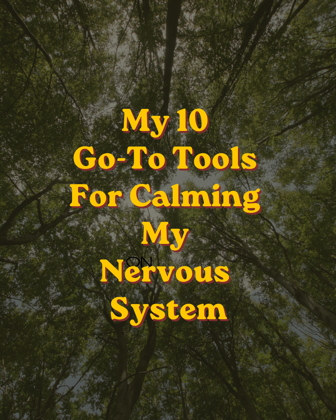 My 10 Go-To Tools For Calming My Nervous System