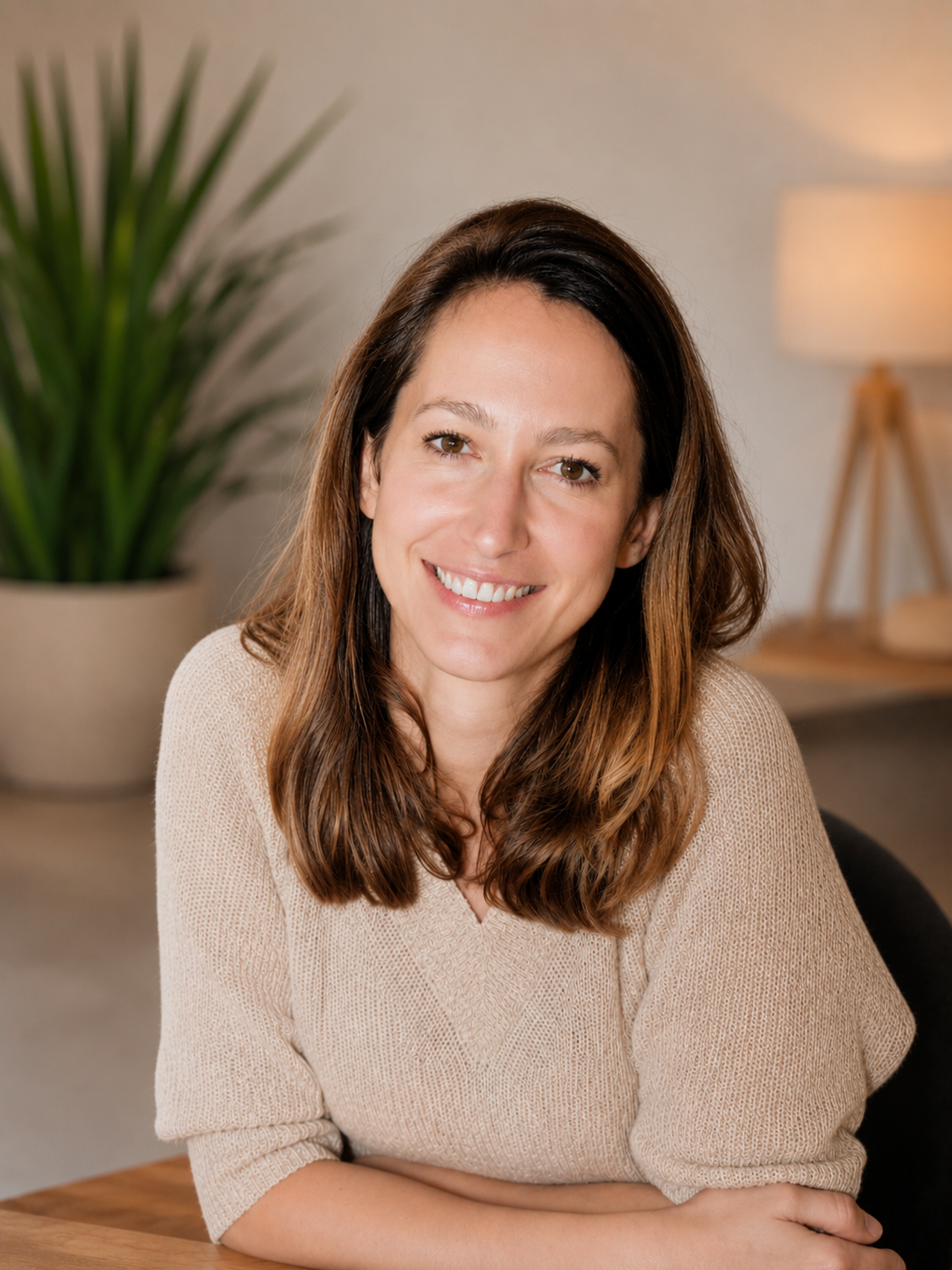 Portrait von Carina Appel während einer Therapiesitzung