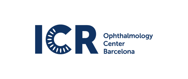 Logo of the Ophthalmology Center Barcelona featuring the initials ICR and an eye design within the letter C.