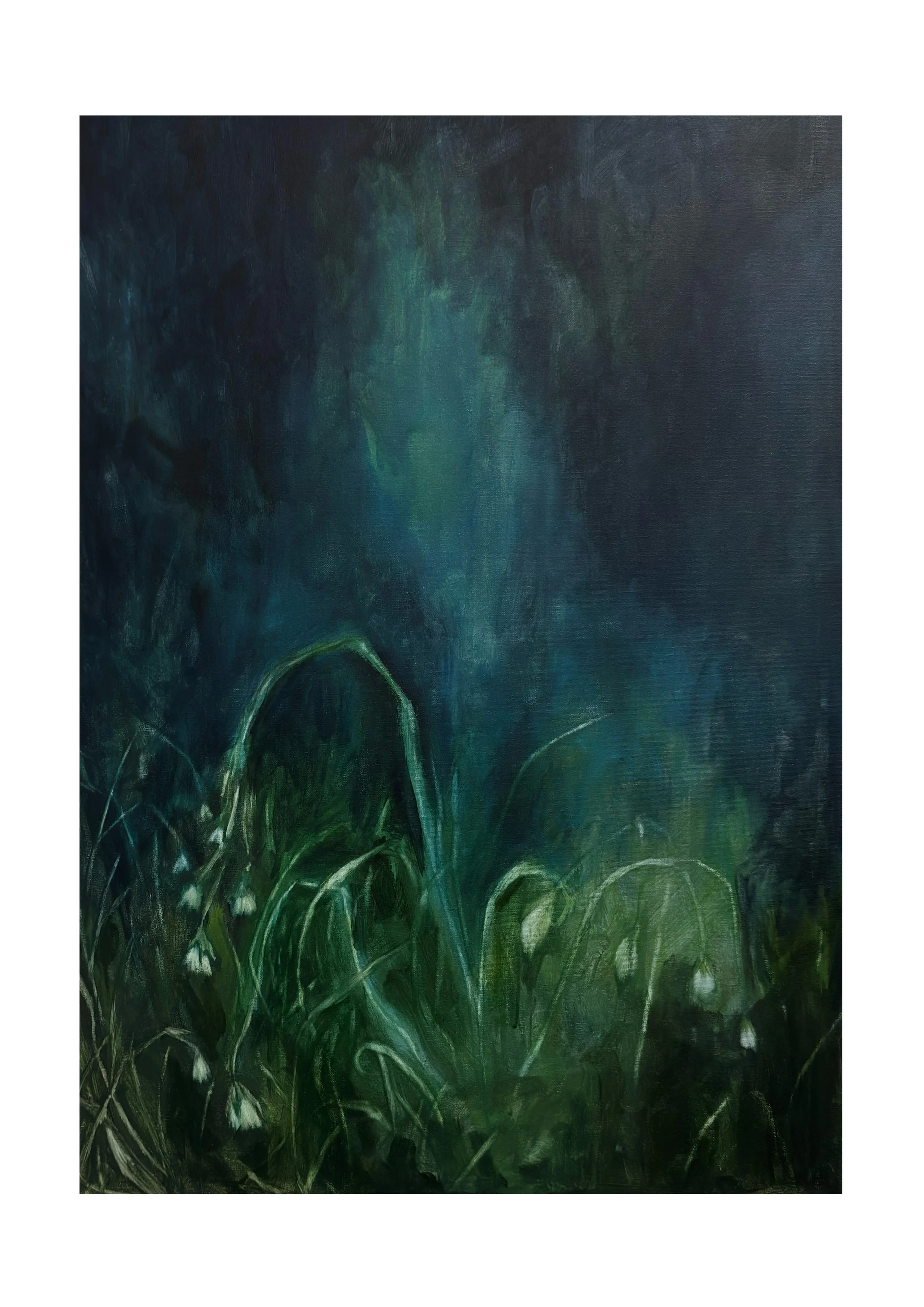 Weeping Snowdrops, 2026 Acrylic on Canvas
