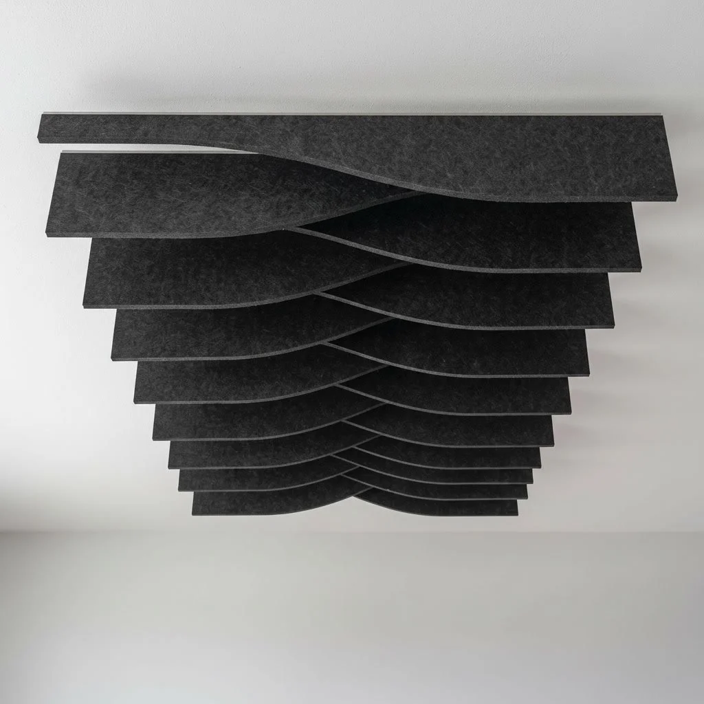 äänenvaimentavat baffle-kattolevyt