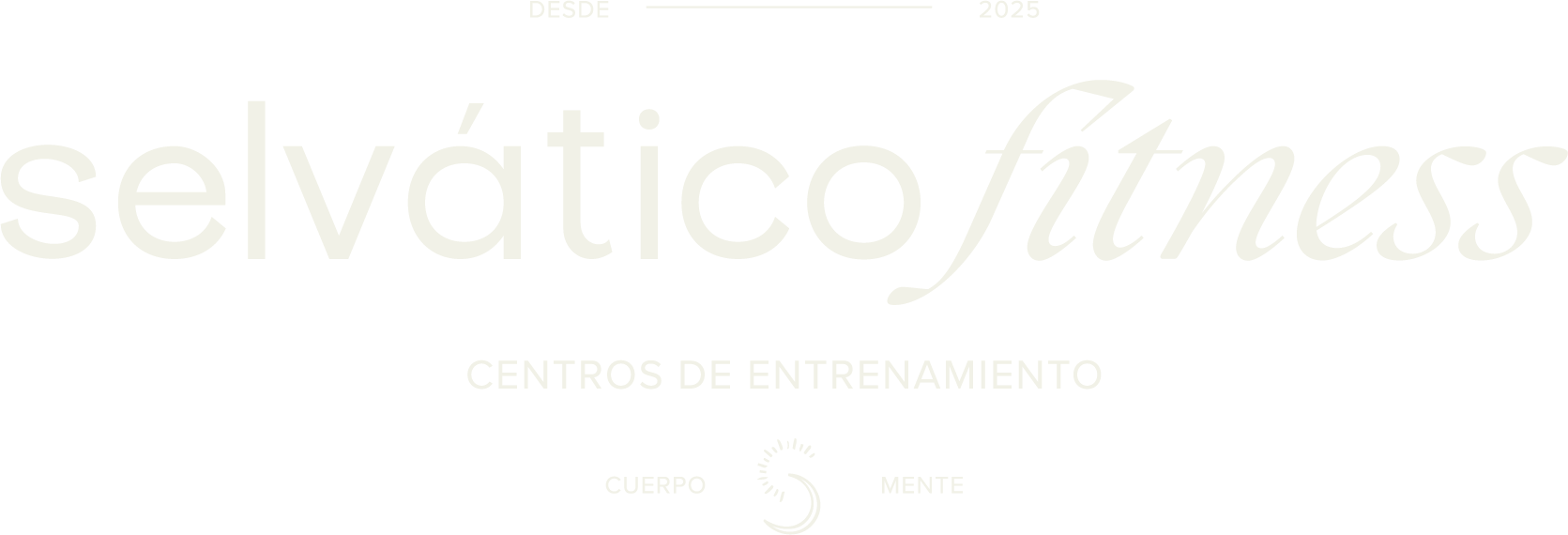 Texto en la imagen que dice 'selvático fitness centros de entrenamiento cuerpo mente con fondo negro