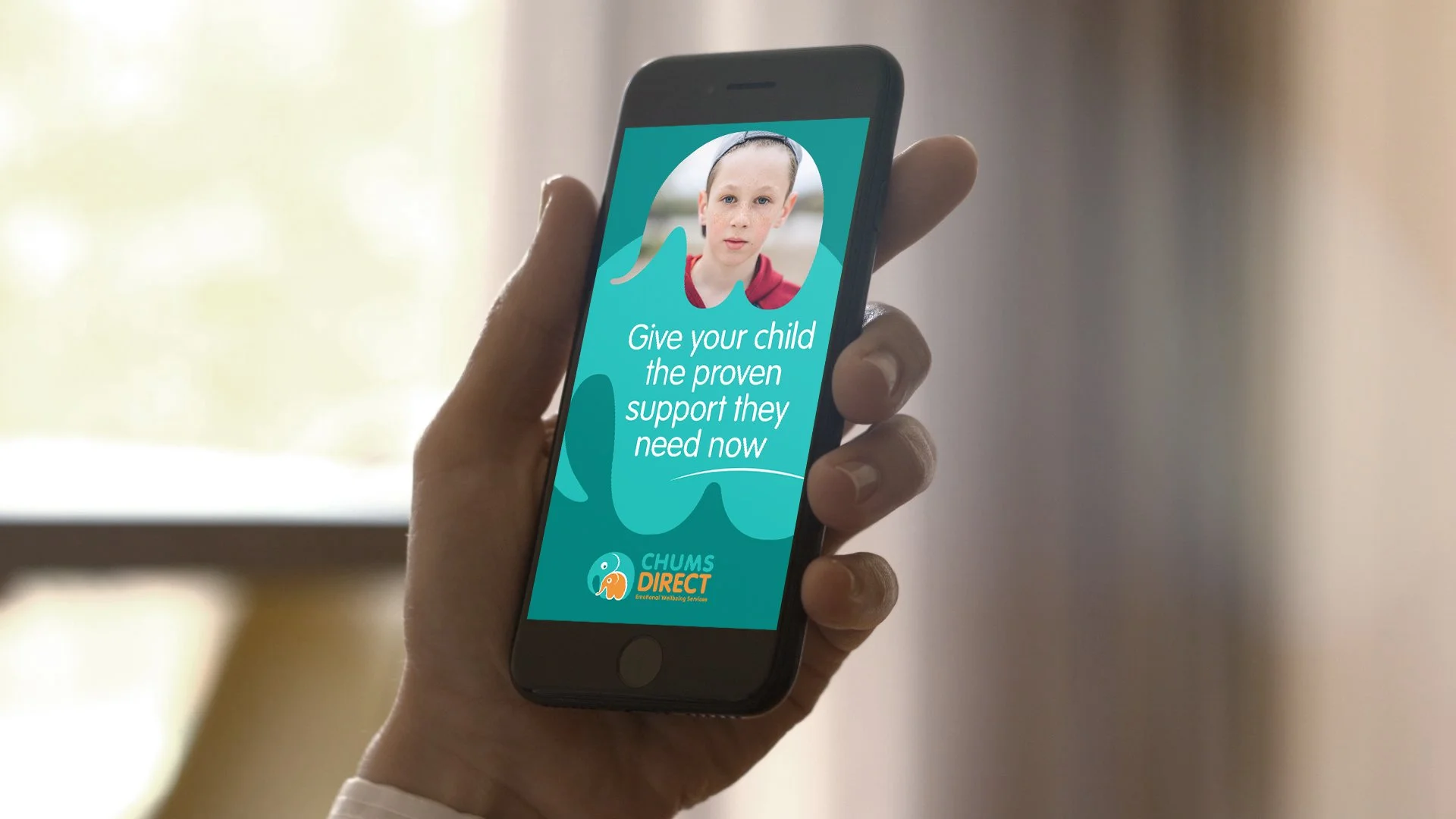 A smartphone displaying an Instagram post surrounded by five colorful motivational and promotional graphics for Southport community activities, featuring images of smiling young people and positive messages about work, play, and living well.