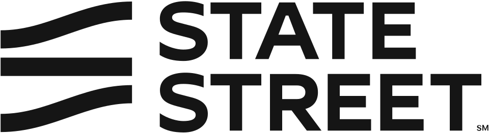 Logo of State Street featuring a stylized black ship with sails