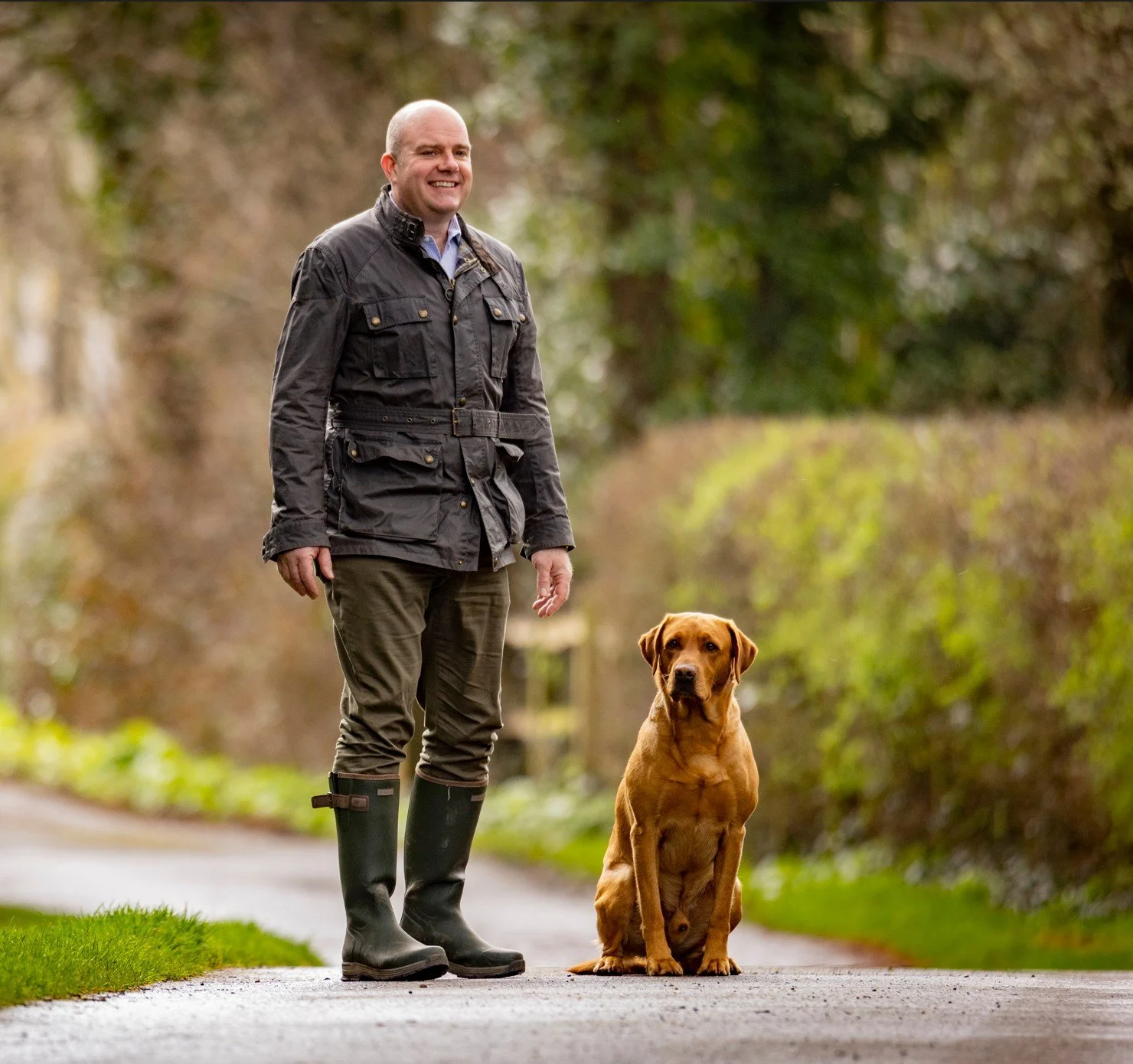 Rob Boughton with his Dog