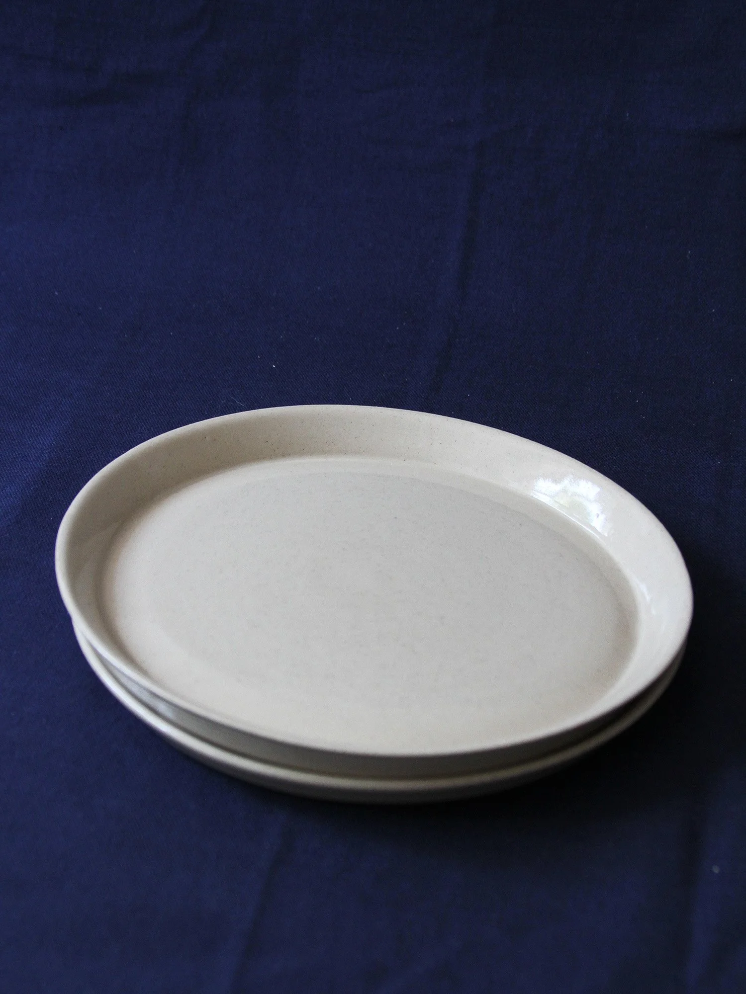 a pair of simple cake plates