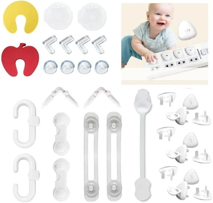 Essential 33-Piece Baby Safety Kit | Complete Child Proofing Set with Corner Guards & Locks