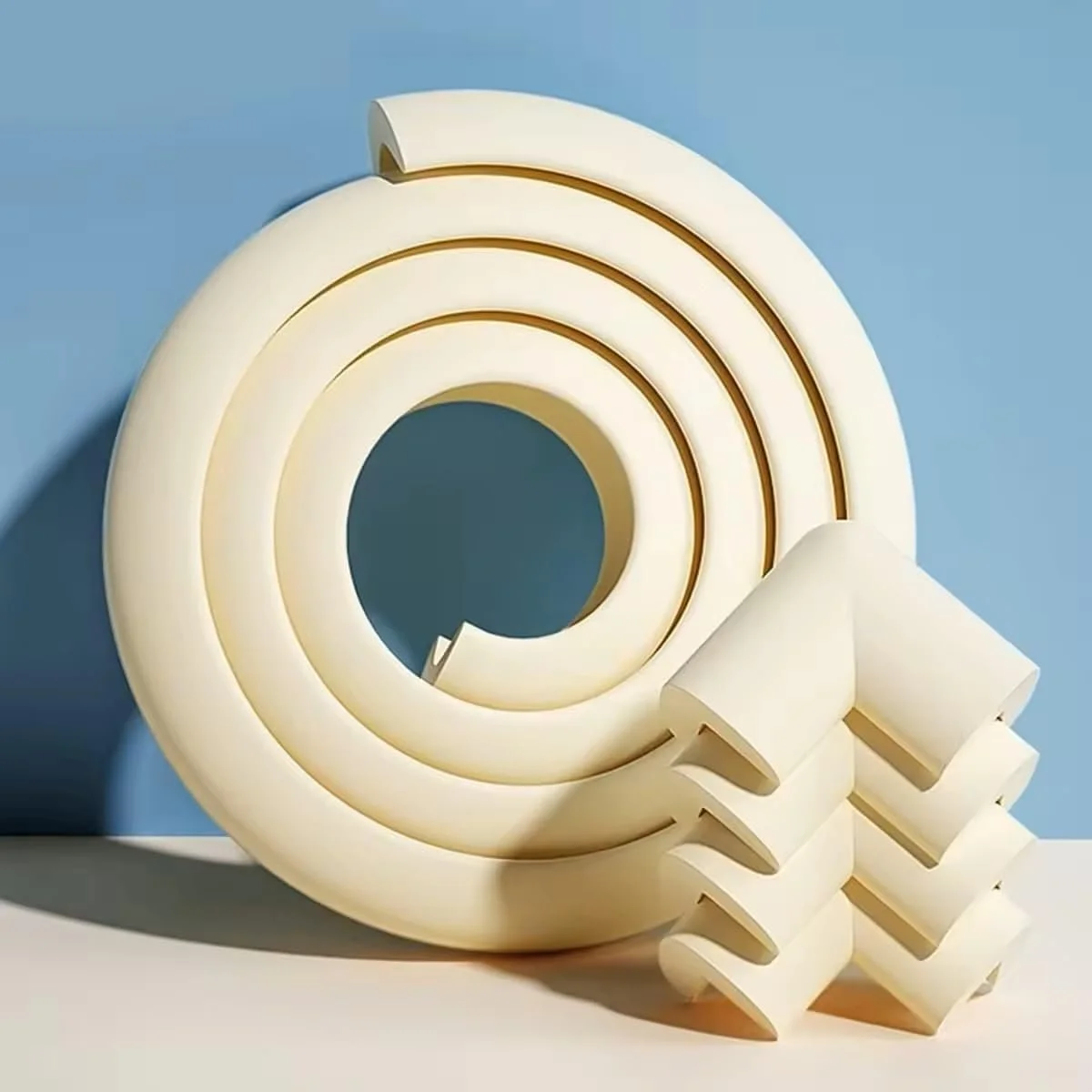 Soft Foam Edge & Corner Guards | Baby Proofing Set (Off-White)