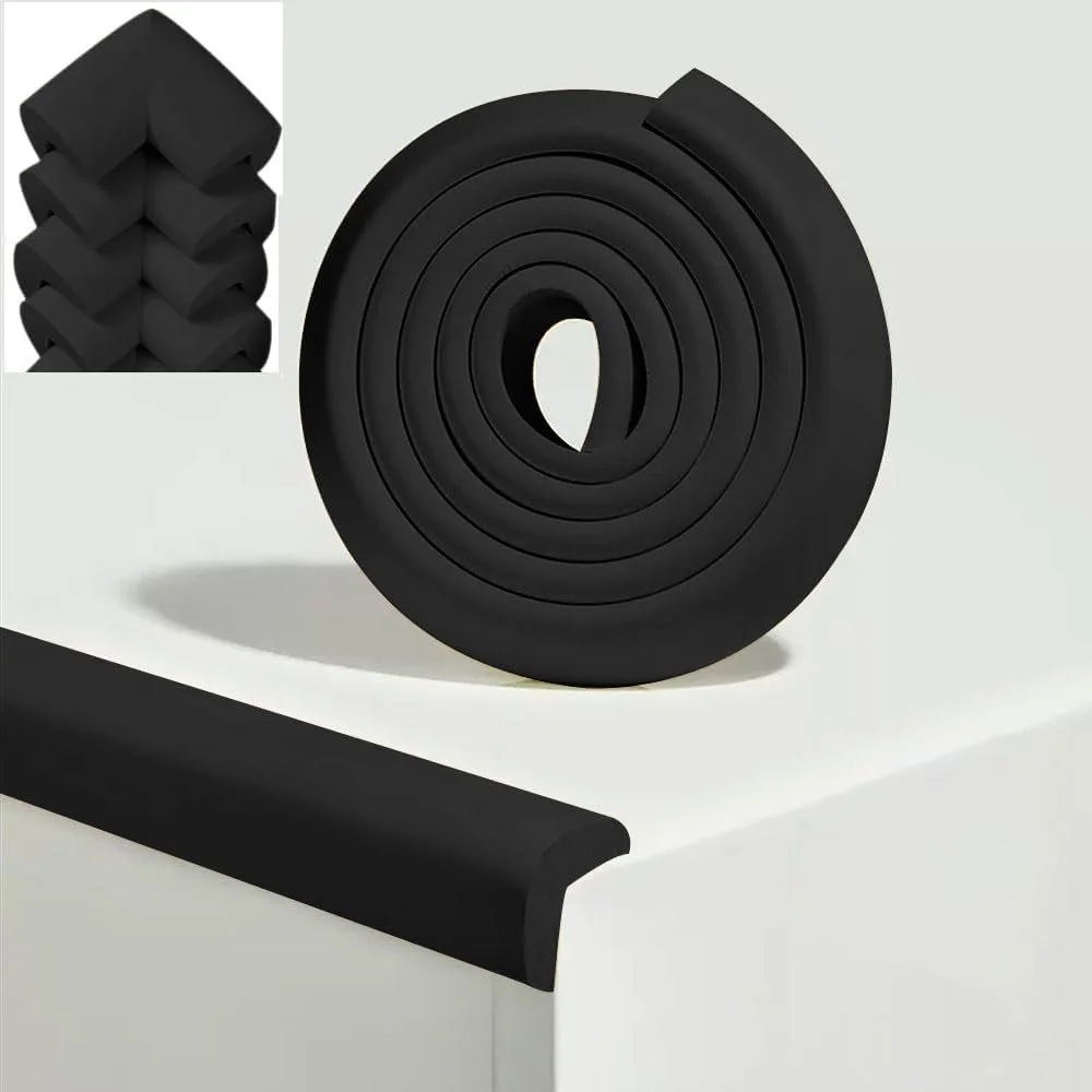 Soft Foam Edge & Corner Guards | Baby Proofing Set (Black)