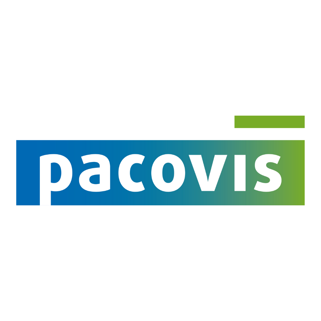 Logo von Pacovis mit blauer und grüner Farbgestaltung