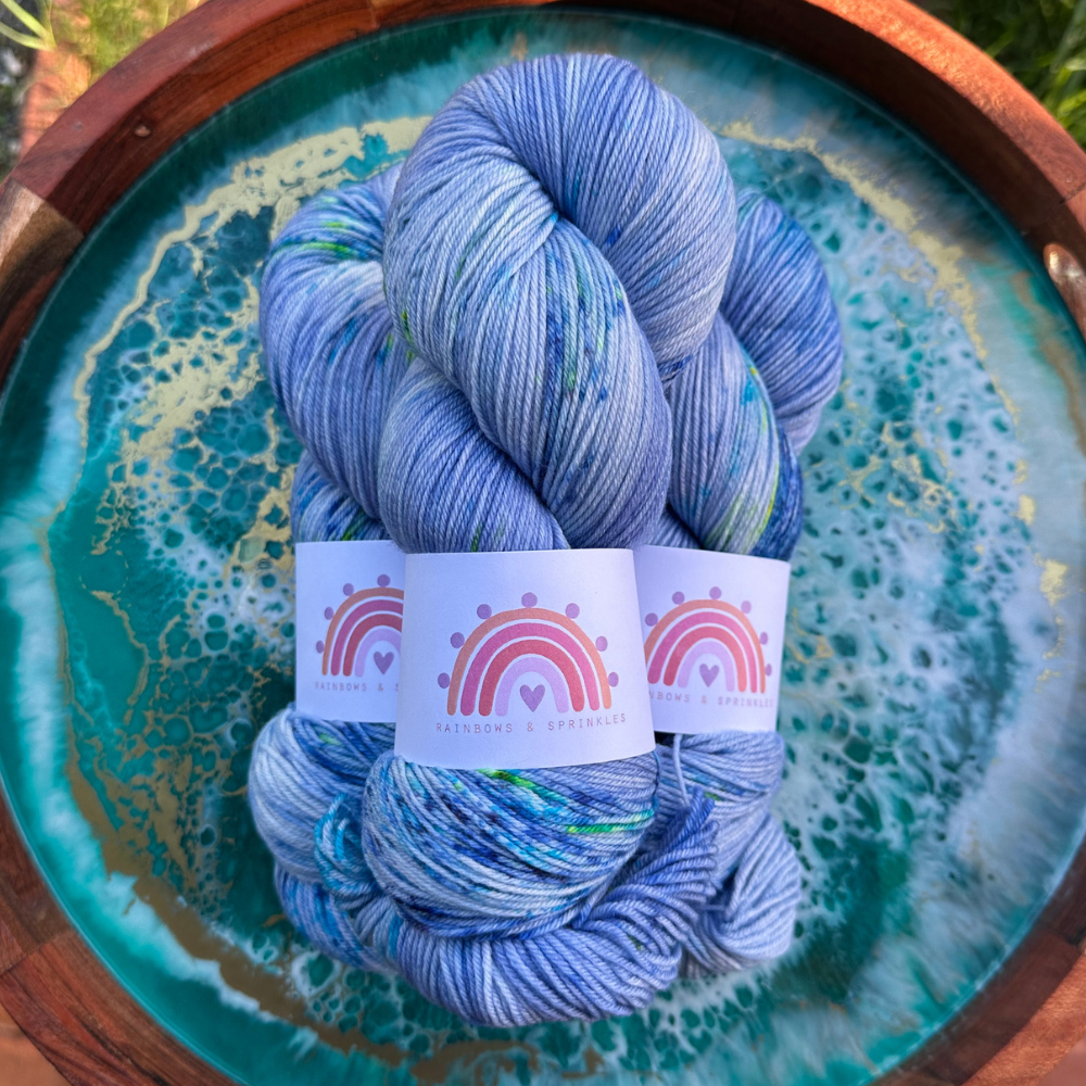 Rainbows & Sprinkles - Midnight Muse 4ply yarn