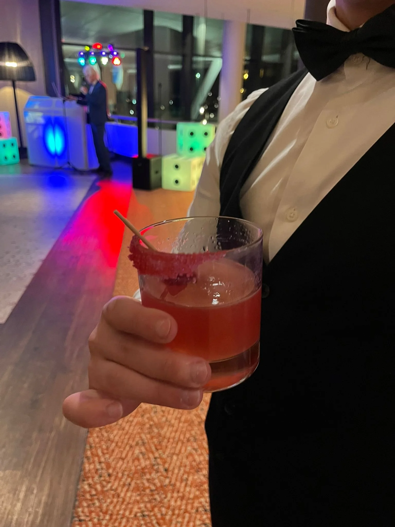 Cocktail queen of hearts, gekregen van de bartenders van sorsi di gusto. Op het personeelsfeest van Van der Valk