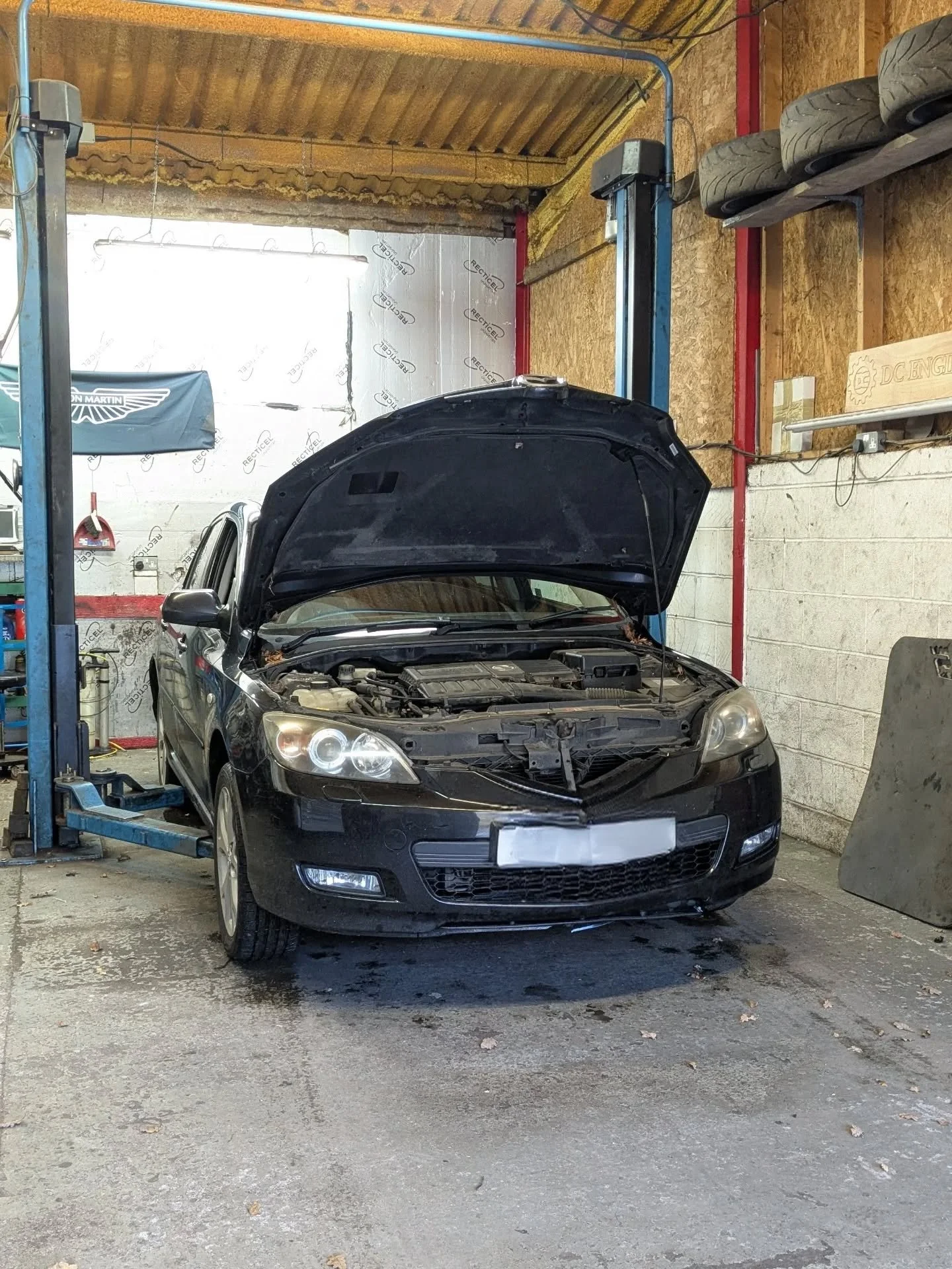 Mazda 3 in for a full service recently! 
It was advised previously on the MOT that the front pads were getting low, upon inspection it was clear that the front pads and discs needed doing!
After the service the customer was surprised how strong her f