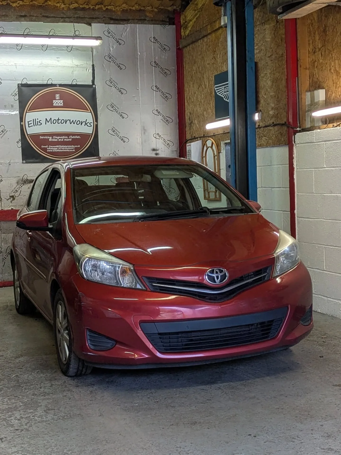 Had this Toyota Yaris in recently for a slipping clutch! Fair to say that this clutch probably had a mile or two left in it! Slipping so bad it only just about reversed into the workshop! 
As you can see, the friction plate had started to wear down t