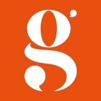 Google logo with a white 'g' on an orange background.