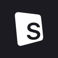 Slack logo with a white stylized letter 'S' on a black background