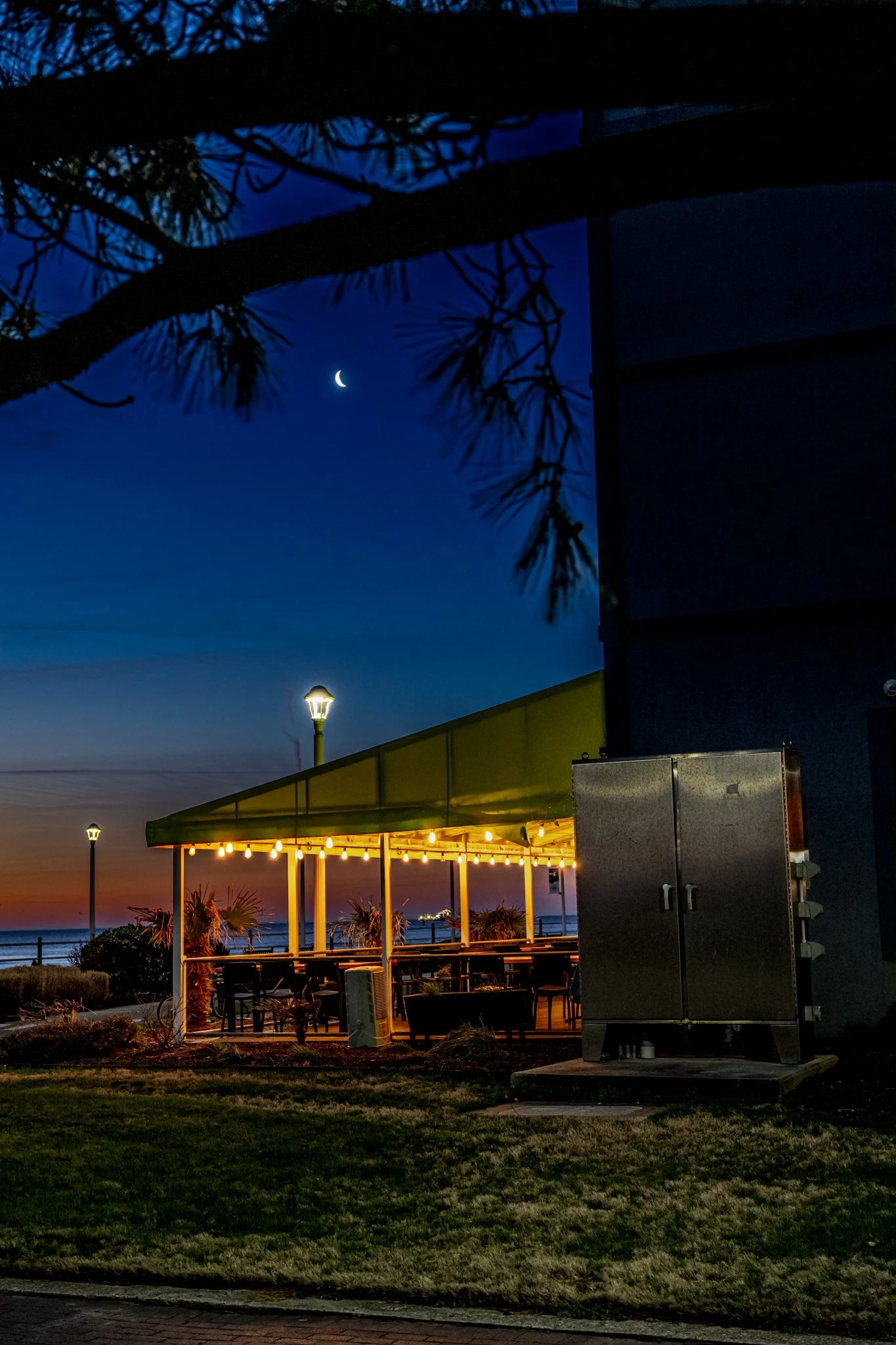 Moon and artificial stars