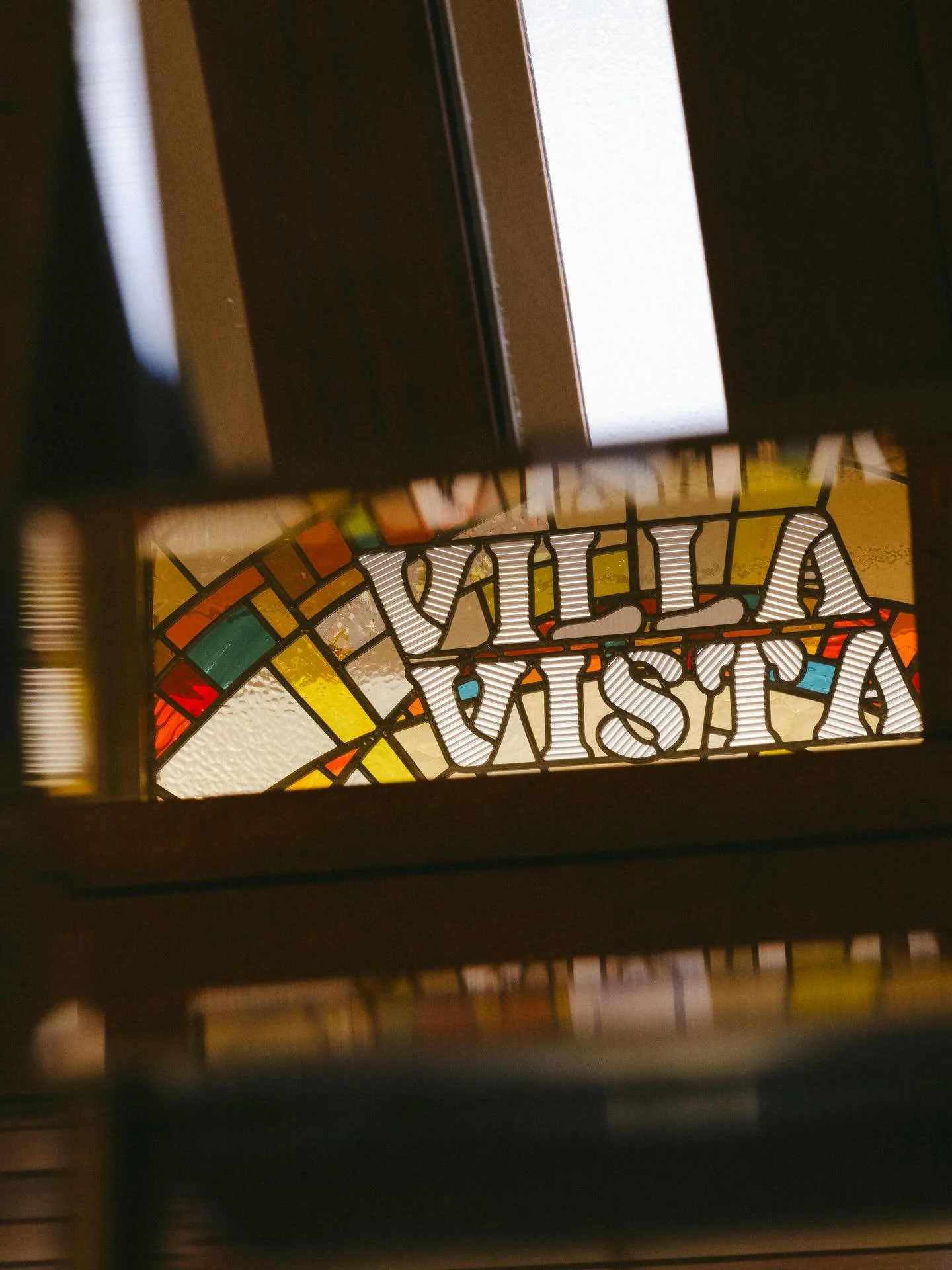 It&rsquo;s all in the detail ~ a beautiful stained glass panel for above the entrance by @purpleglassbonnie really sets the tone 💛