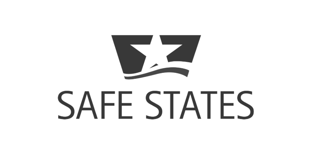 Logo with a star inside a shield and the words "SAFE STATES" below.