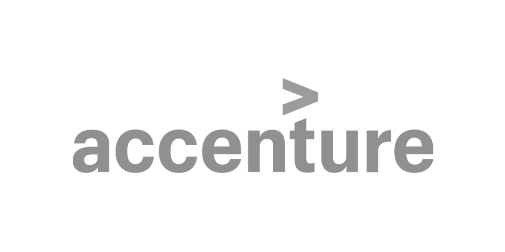 The logos of Microsoft and Accenture, with the Microsoft logo above the Accenture logo. The Microsoft logo is black with a square window symbol, and the Accenture logo is grey with a greater-than symbol above the word 'acceture'.