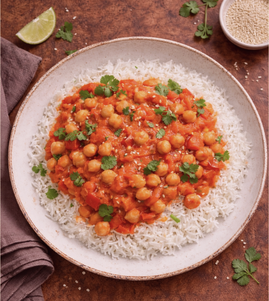 Curry du pois chiche à la tomate