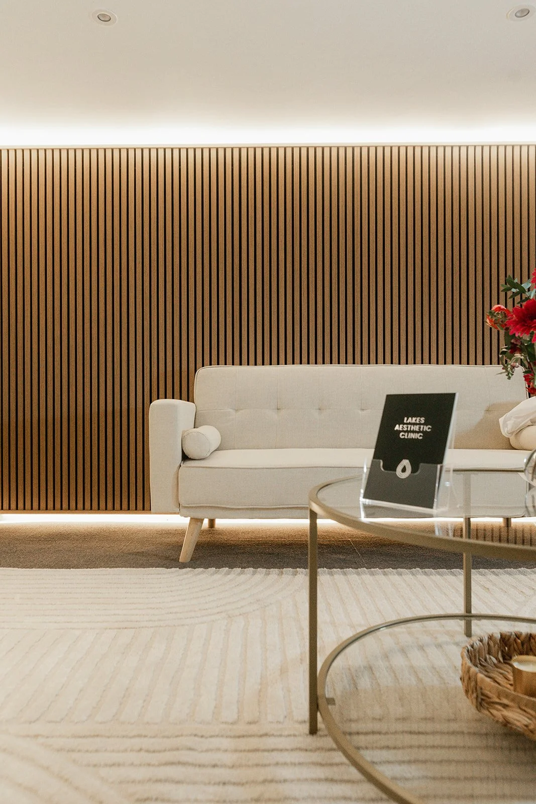 View inside of the clinic, with consultation couch