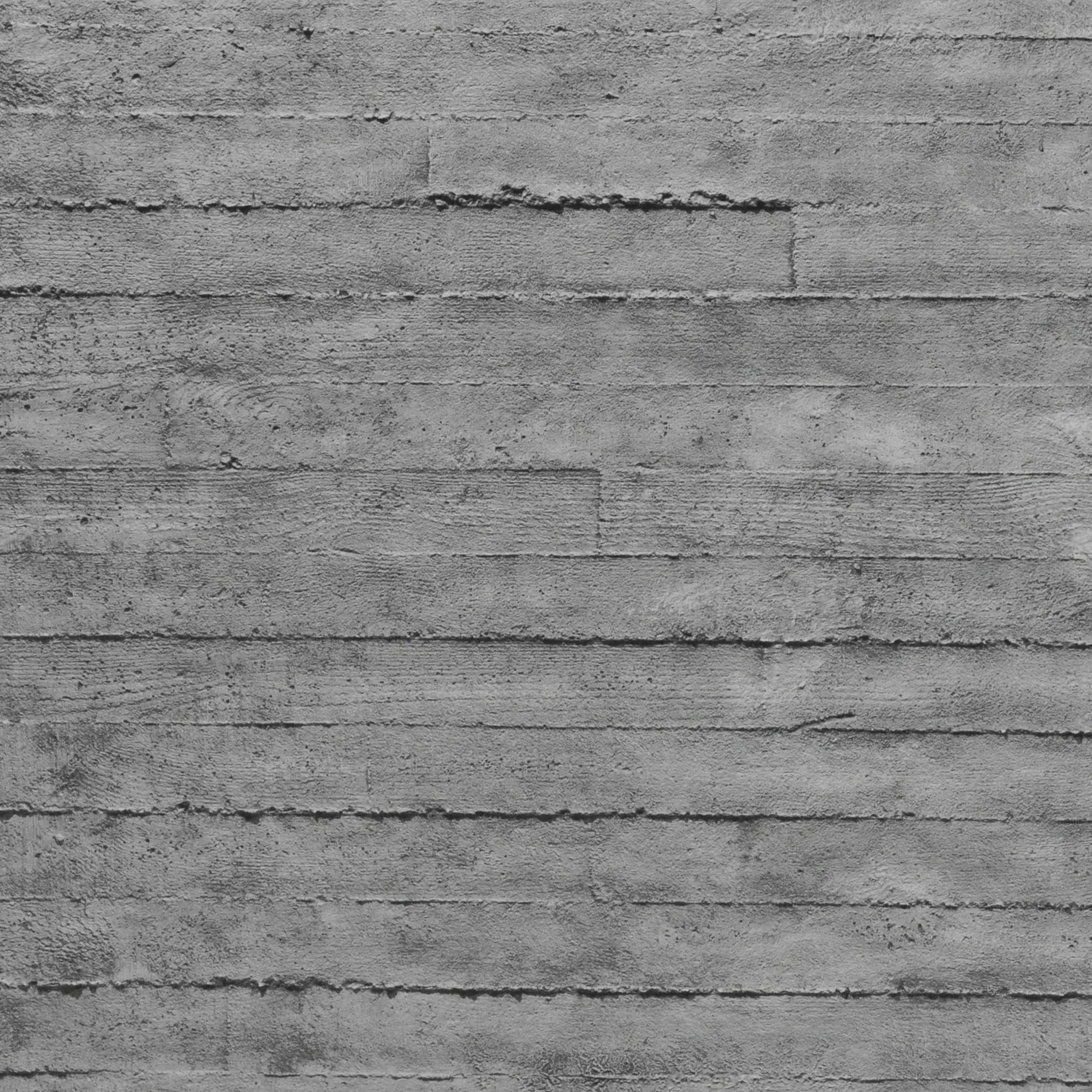 Gray concrete wall with horizontal lines and textured surface.