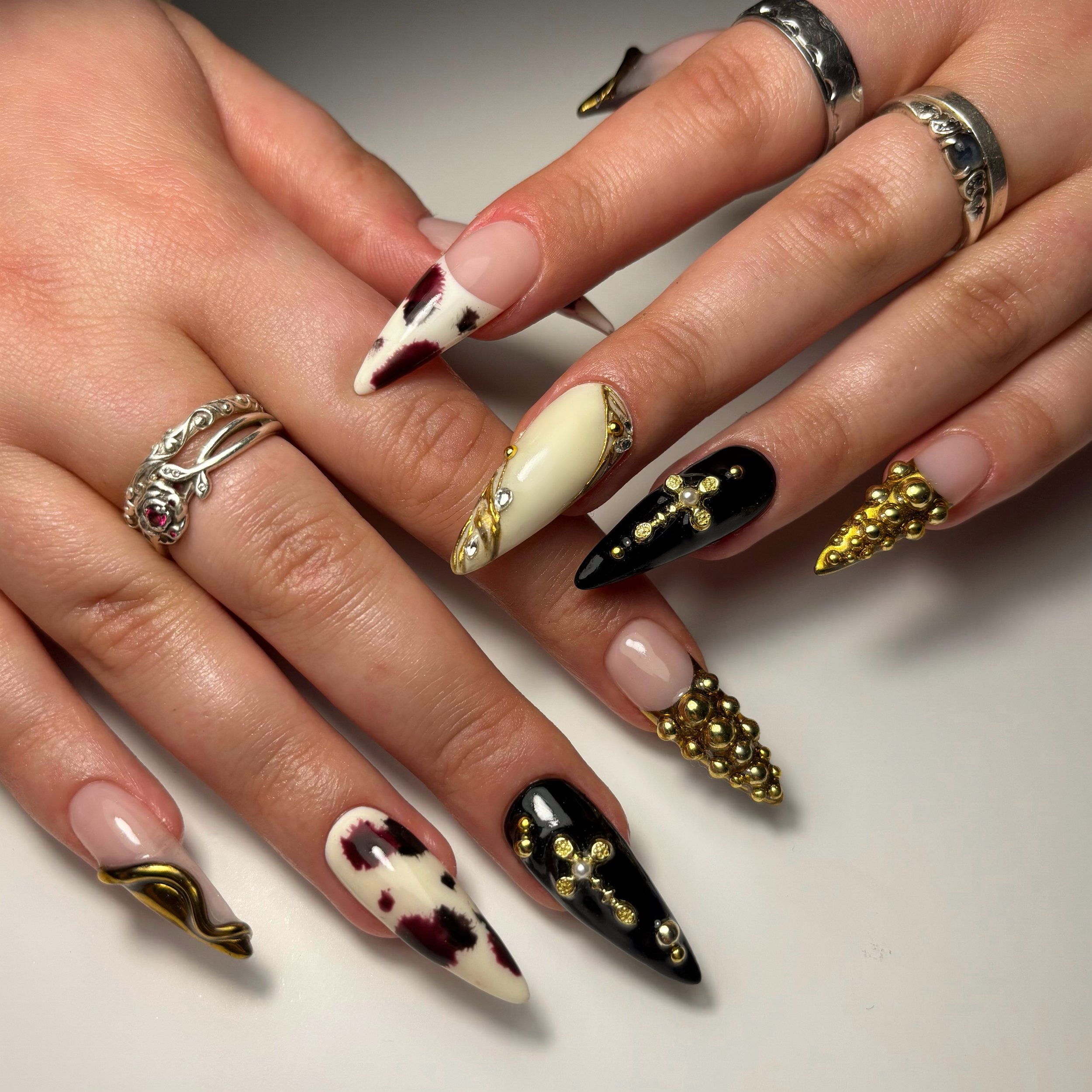 chrome nail art
