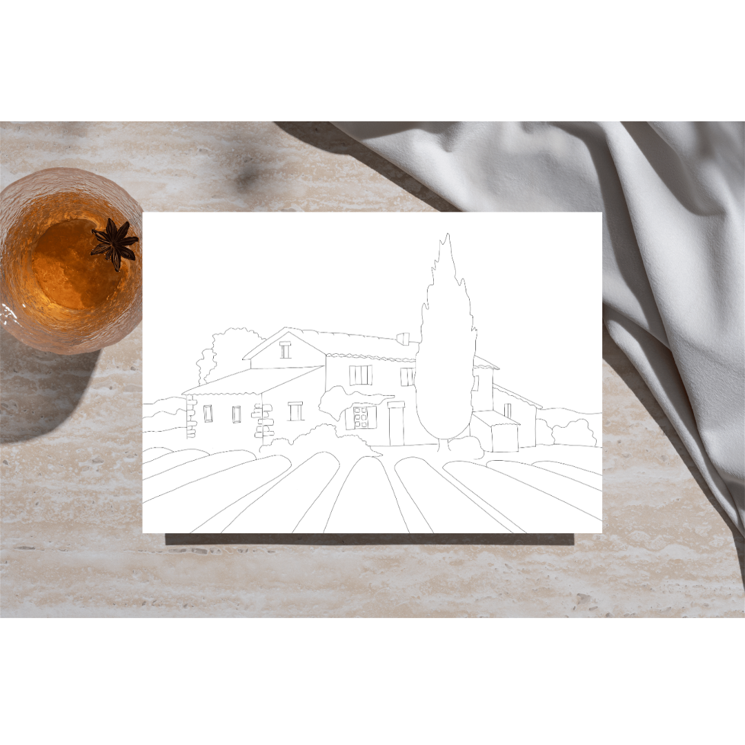 Modèle à imprimer de maison provençale