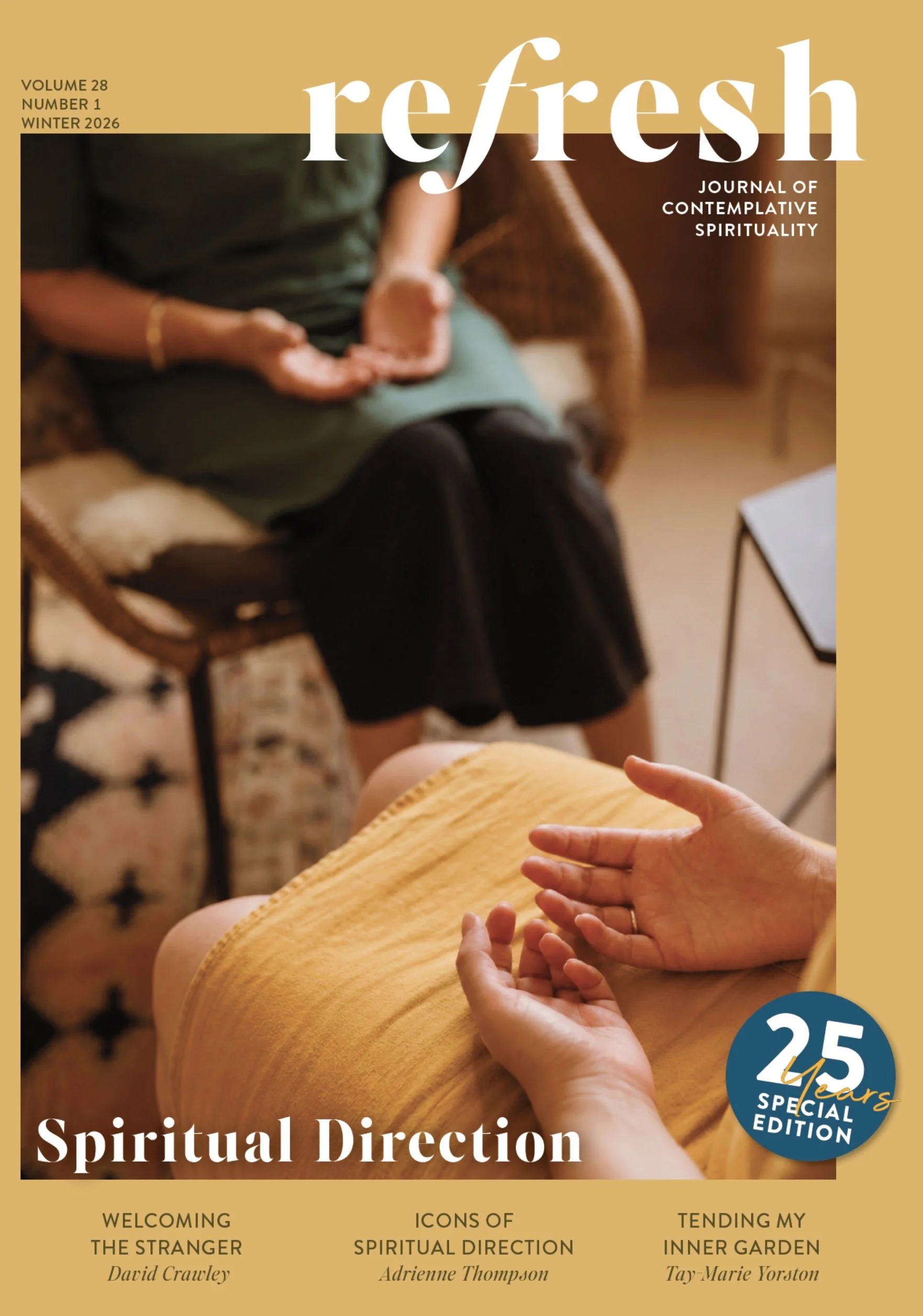 Cover of Refresh Journal of Contemplative Spirituality - special 25th anniversary edition on spiritual direction