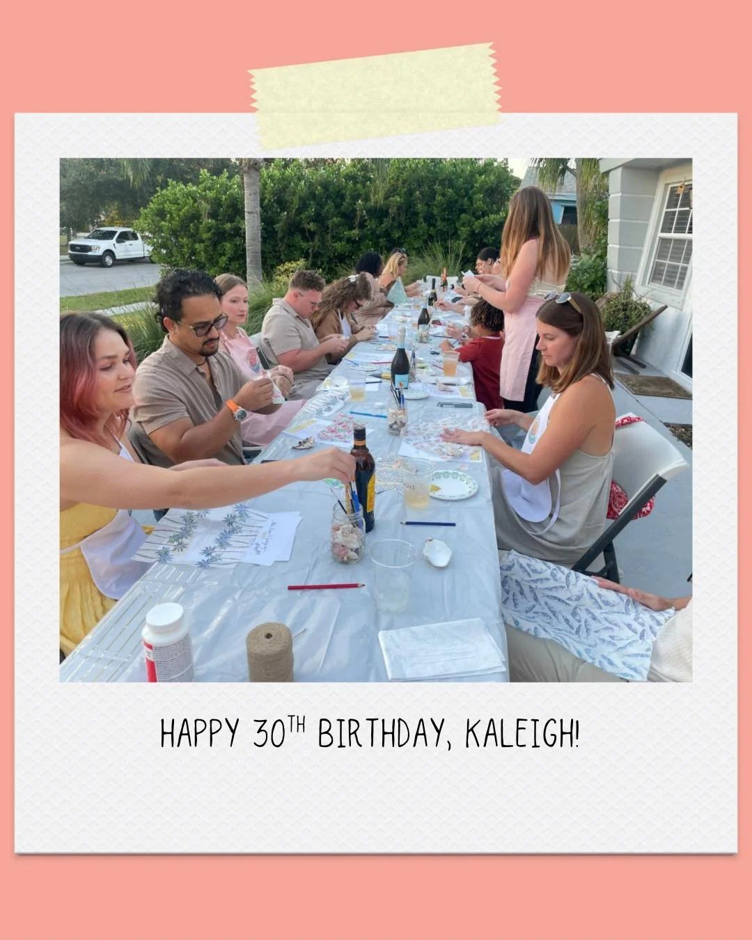 Happy 30th birthday, Kaleigh! Your friends had a great time making their own personalized oyster ornaments 🥰🥳

Want to bring the fun and creativity to your next birthday party, girls night, or company event? We offer easy and affordable crafting so