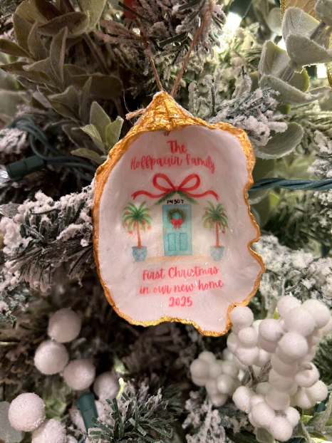 Custom Coastal Oyster Ornaments