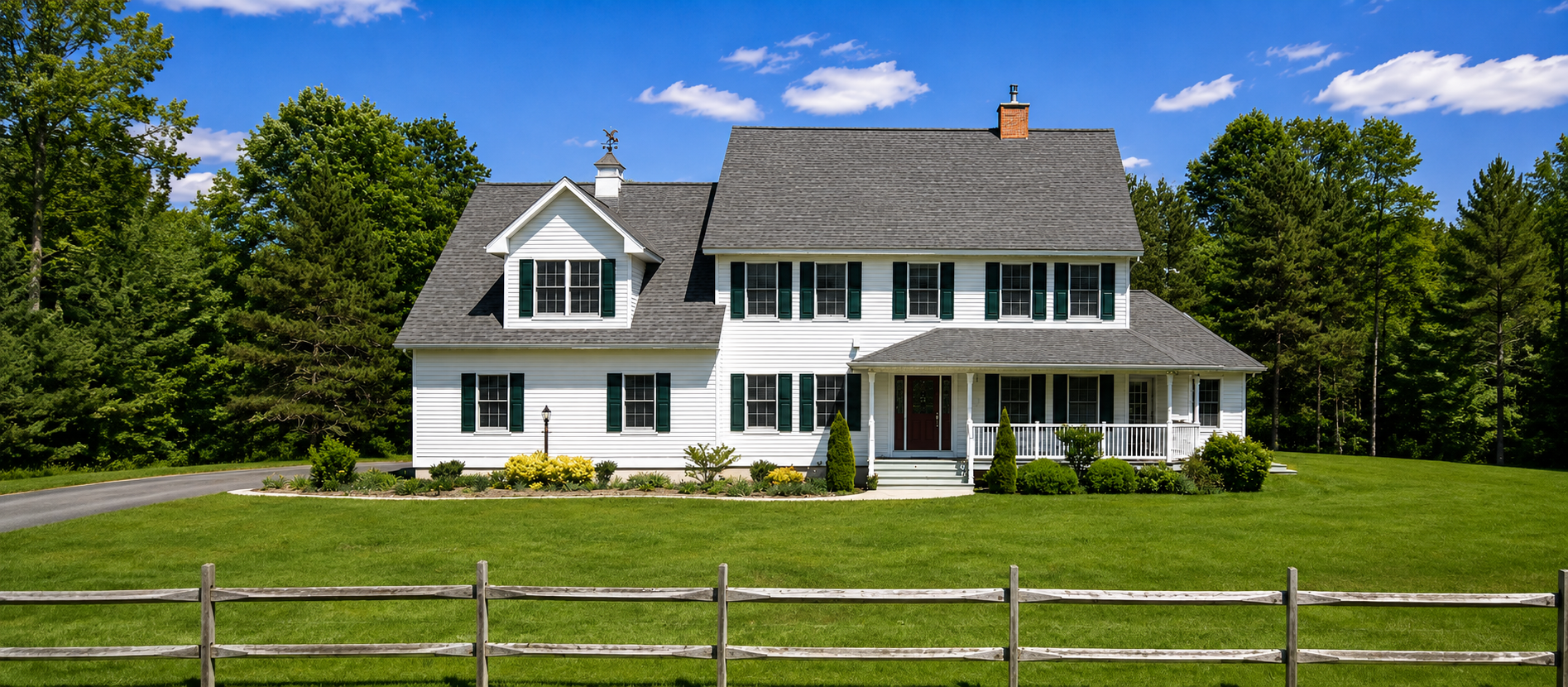 New Construction Colonial White Spacious Home
