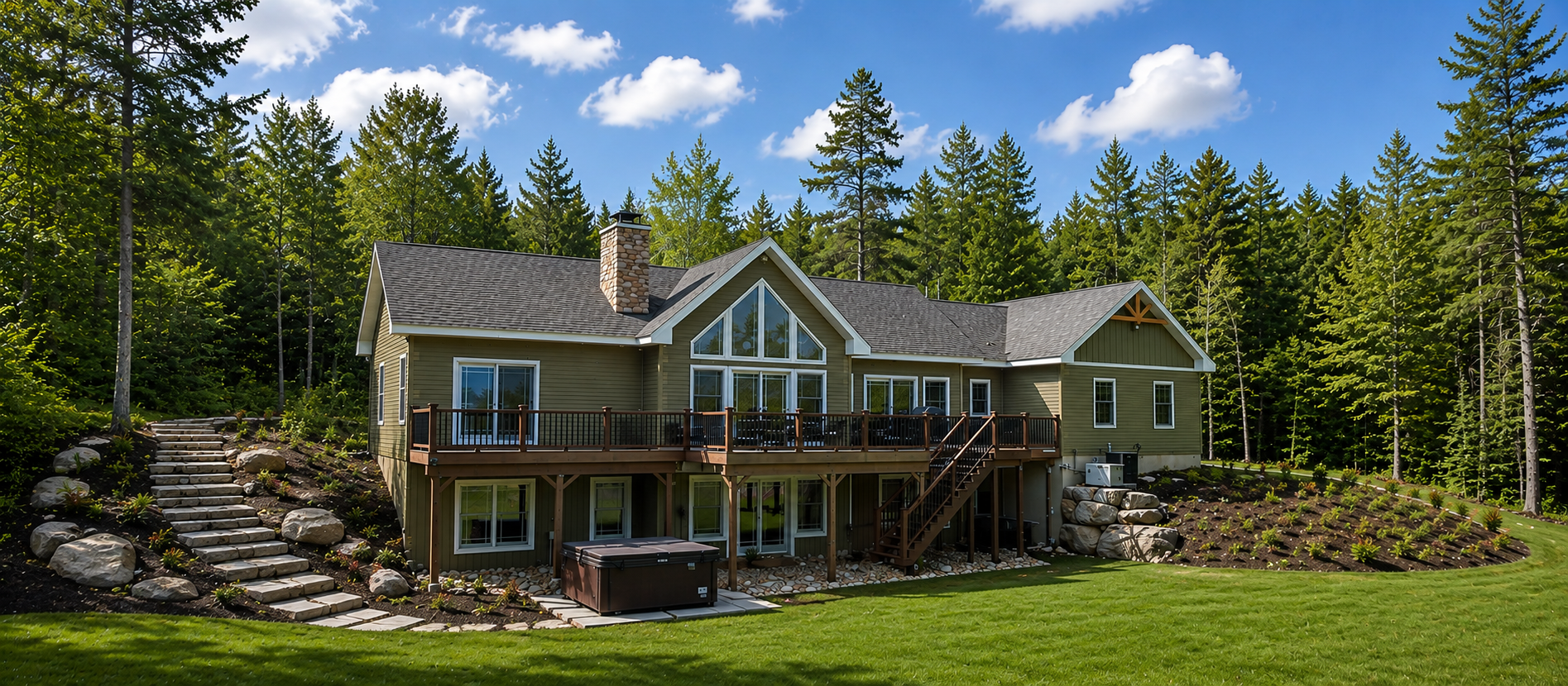 New Construction Large Green Spacious Home Porch