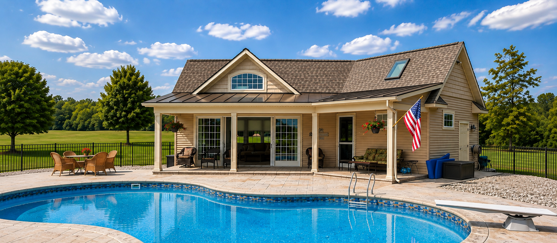 New Construction Pool House 