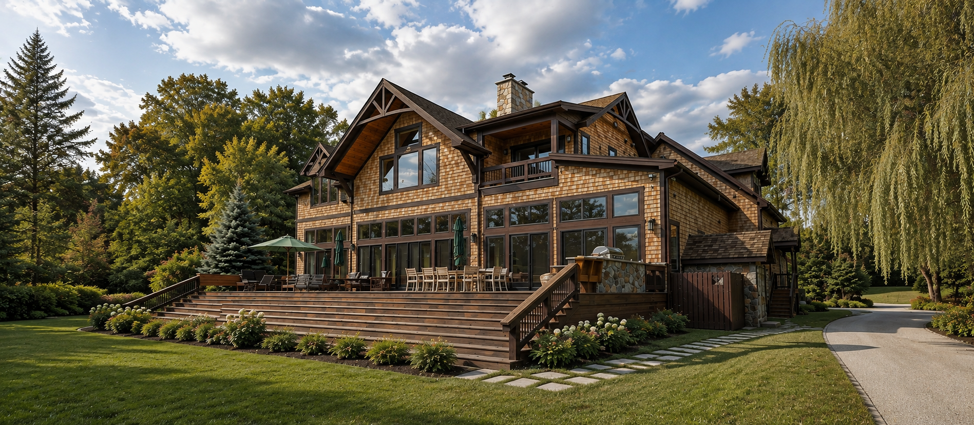 New Construction Big Cape Style Home Porch