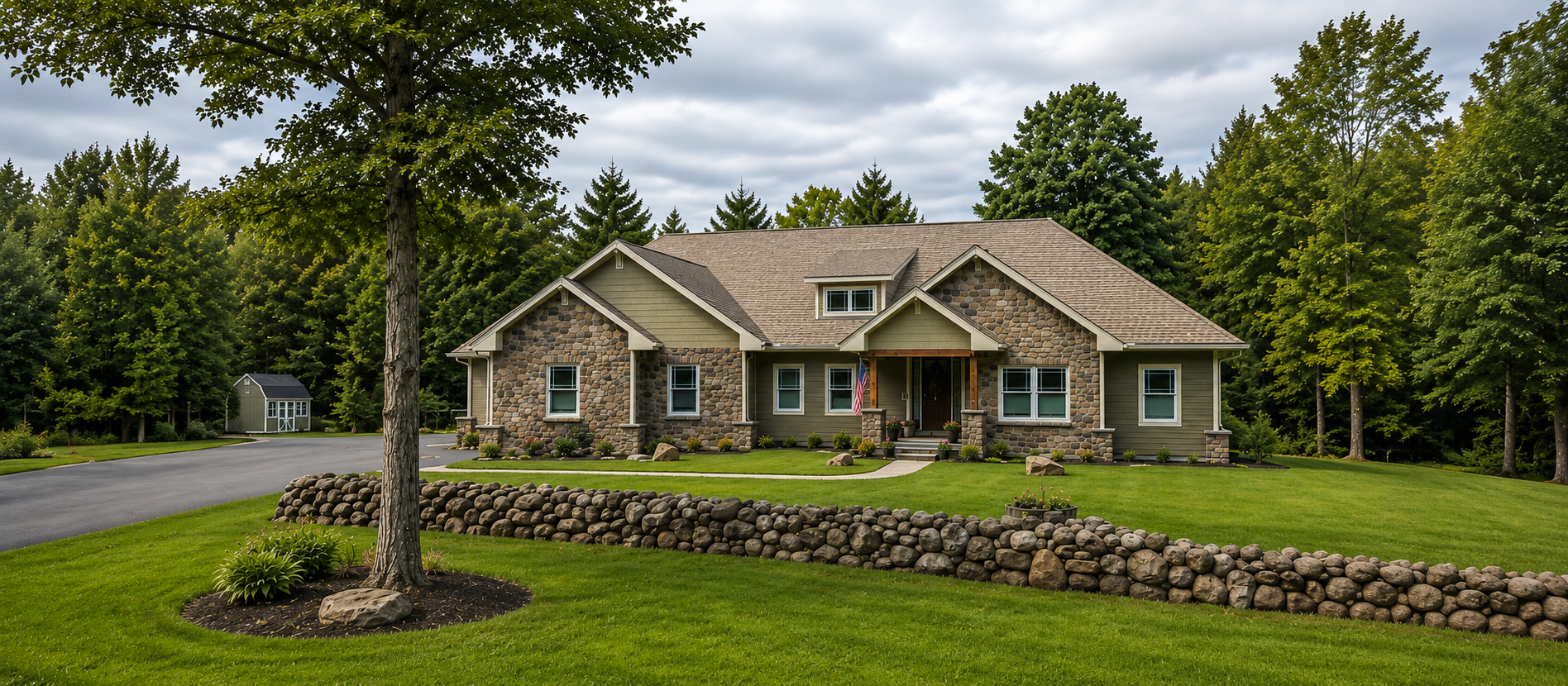 New Construction Stone Home Spacious
