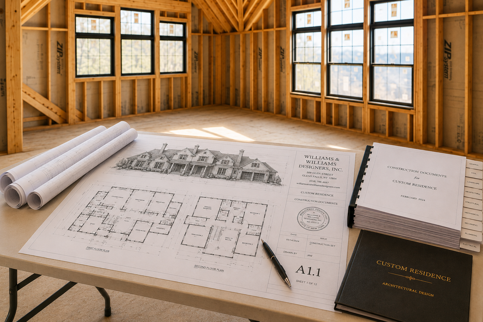 Williams and Williams Designers New Home Unfinished Construction