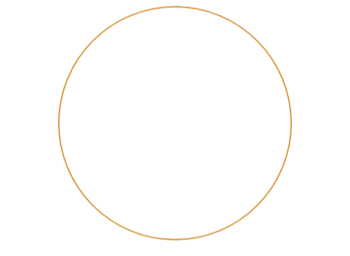 Line drawing of a bird standing on a branch inside a circular outline.