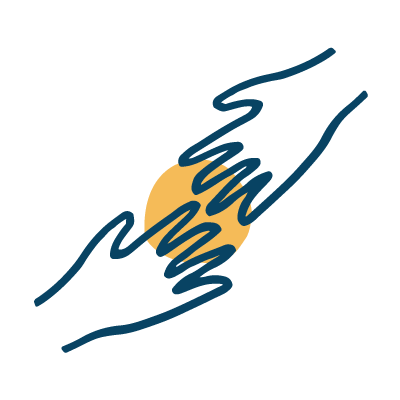 Illustration of two hands reaching out to each other