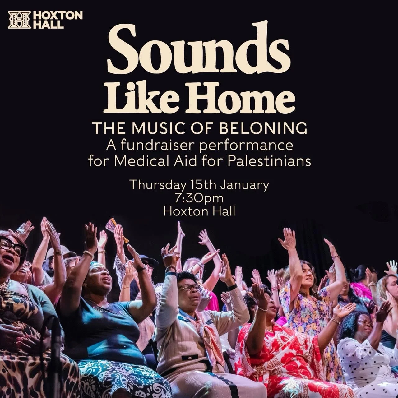 This Thursday, Sounds Like Home Choir are honoured to be performing at @hoxtonhall as part of a musical fundraiser for @medicalaidpal alongside the hugely talented pianist and improviser @_yshani 🎶🍉 GET YOUR TICKETS NOW! An interactive, immersive e