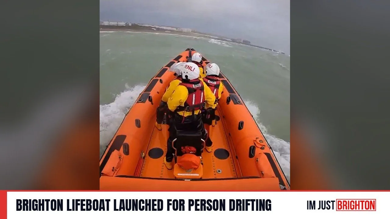 Brighton RNLI Lifeboat Launched for Person Drifting Off Palace Pier: Storm Austen Warning