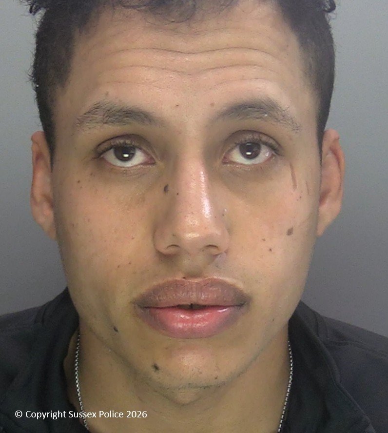 Sussex Police custody image of Karin Al-Danasurt, jailed for rape on Brighton beach