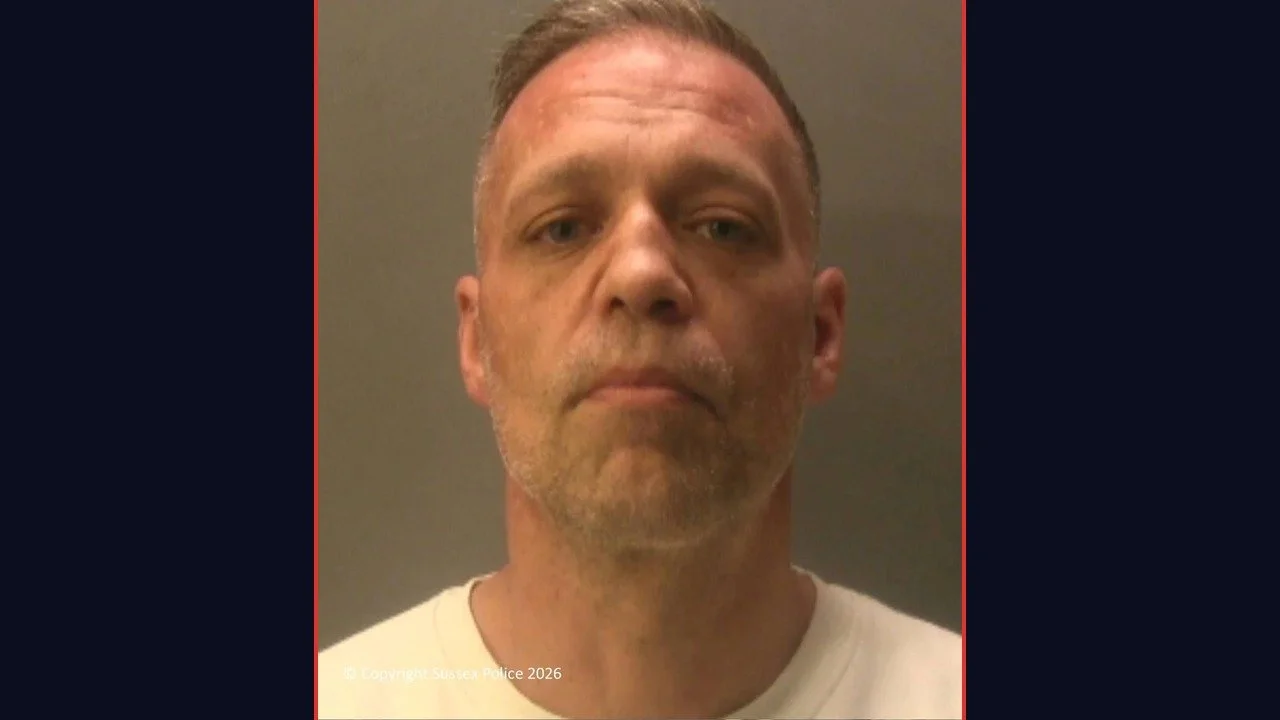 Custody photograph of Richard Bennett, 46, of Lower Willingdon, Eastbourne, jailed for 18 years