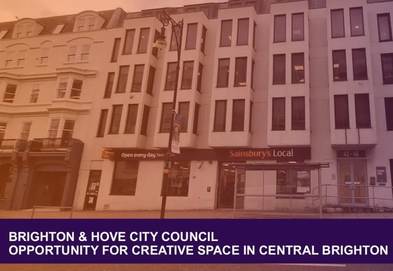 The council building at Queens Road in central Brighton offered as creative workspace, under a blue sky