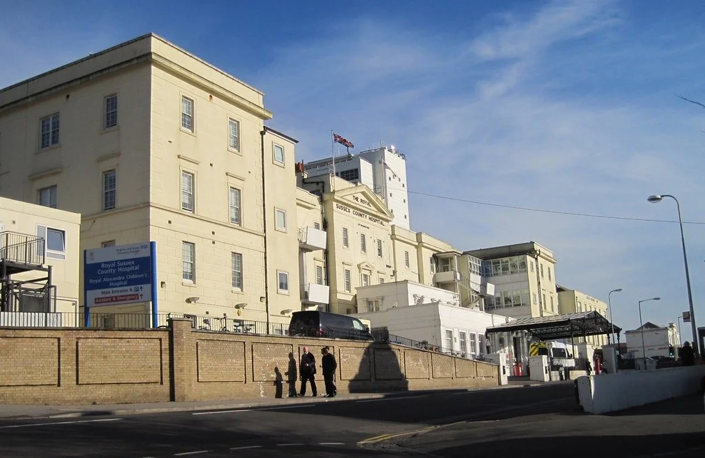 Royal Sussex County Hospital on Eastern Road Brighton